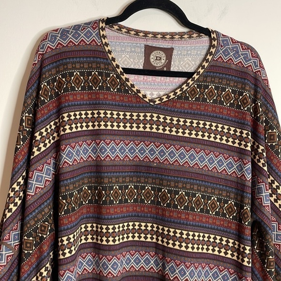 Double D Ranch | Soft Southwestern Poncho Fringe Detail Size Small - Picture 2 of 7